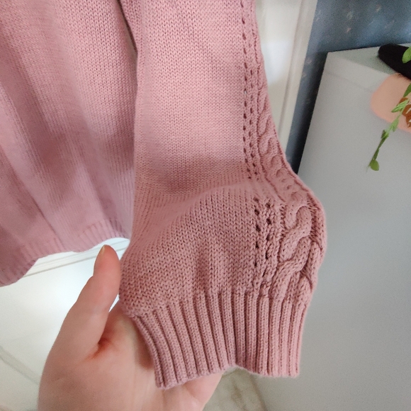 NWOT Pink Knit Sweater - Picture 2 of 6